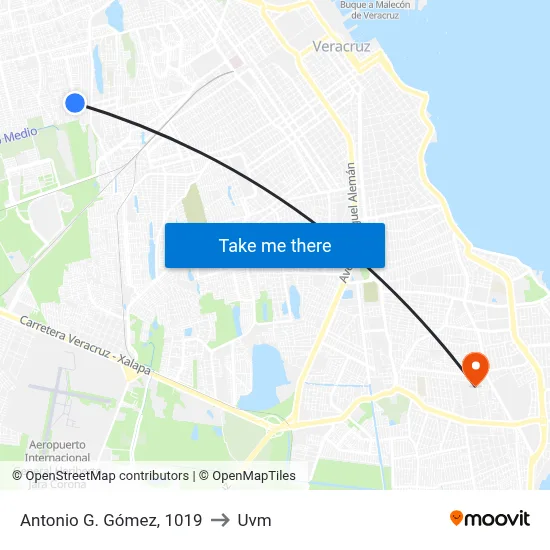 Antonio G. Gómez, 1019 to Uvm map