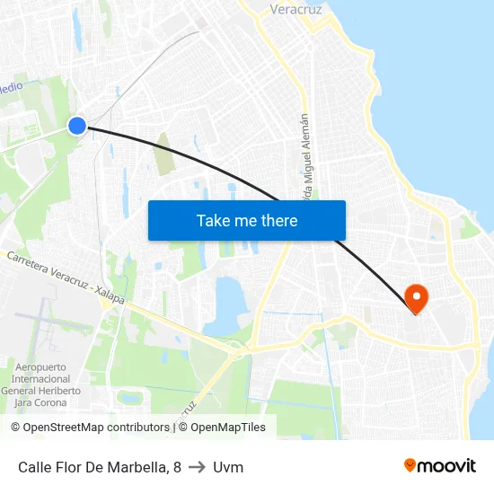 Calle Flor De Marbella, 8 to Uvm map