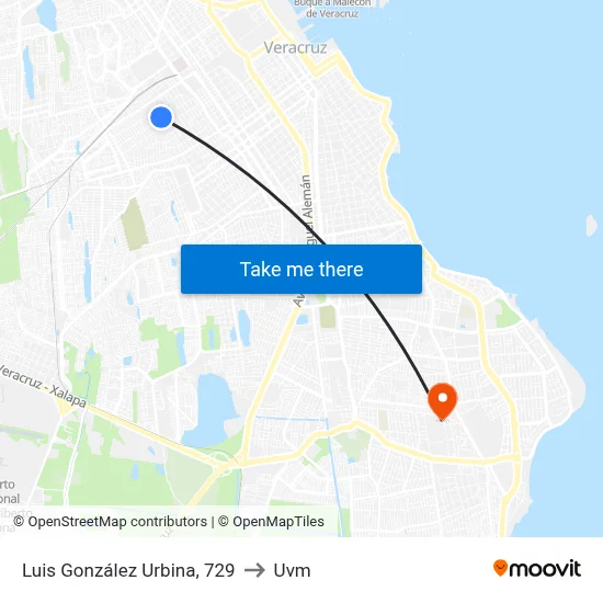Luis González Urbina, 729 to Uvm map