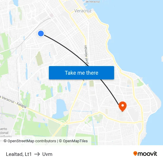 Lealtad, Lt1 to Uvm map