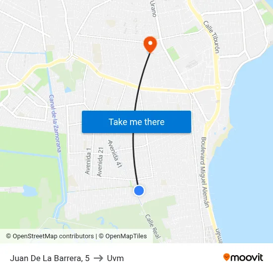 Juan De La Barrera, 5 to Uvm map