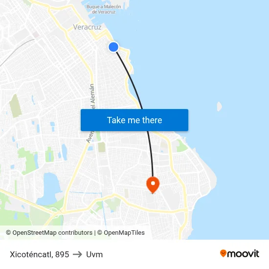 Xicoténcatl, 895 to Uvm map