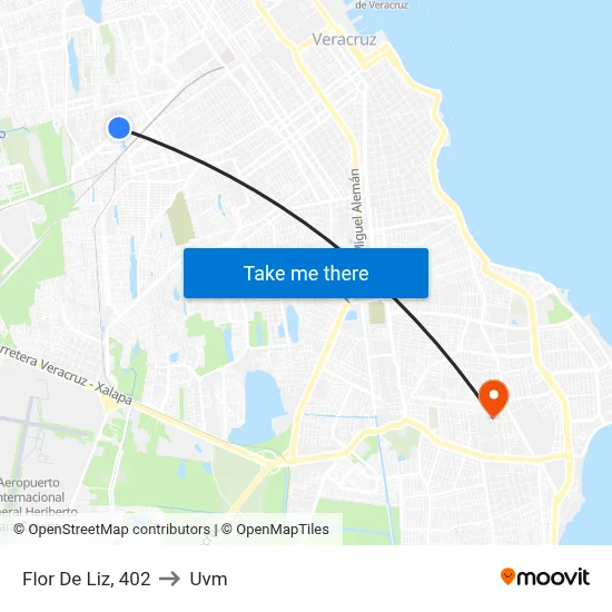 Flor De Liz, 402 to Uvm map