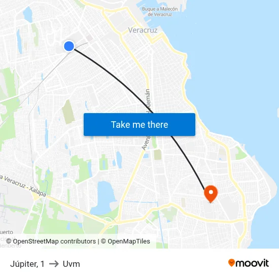 Júpiter, 1 to Uvm map