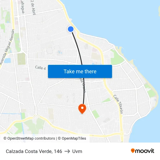 Calzada Costa Verde, 146 to Uvm map