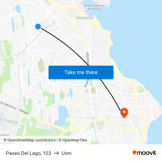 Paseo Del Lago, 103 to Uvm map