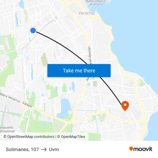 Solimanes, 107 to Uvm map