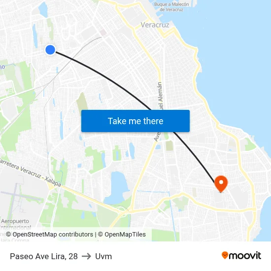 Paseo Ave Lira, 28 to Uvm map