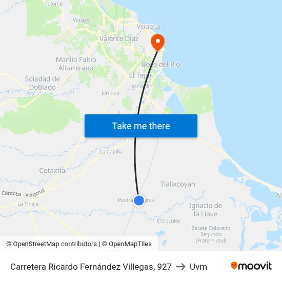 Carretera Ricardo Fernández Villegas, 927 to Uvm map