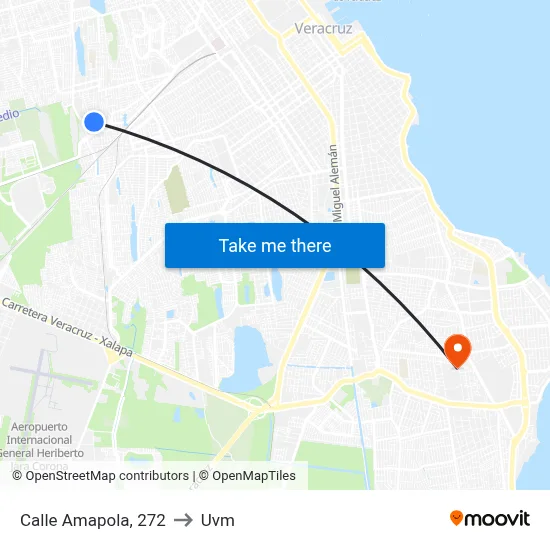 Calle Amapola, 272 to Uvm map