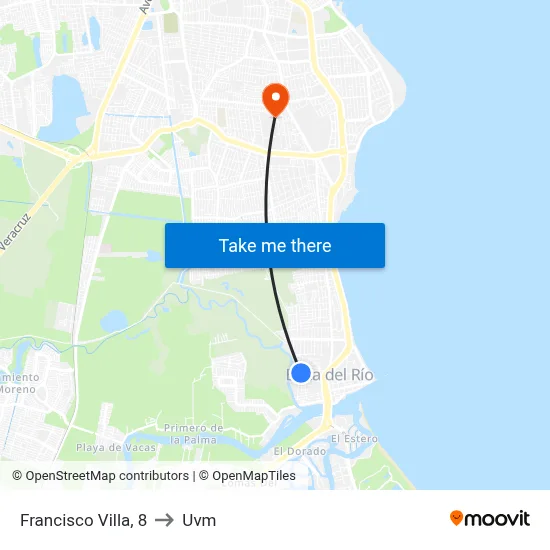 Francisco Villa, 8 to Uvm map