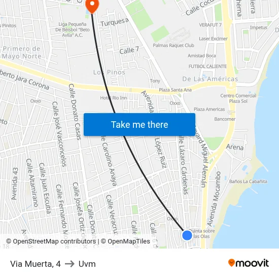 Via Muerta, 4 to Uvm map
