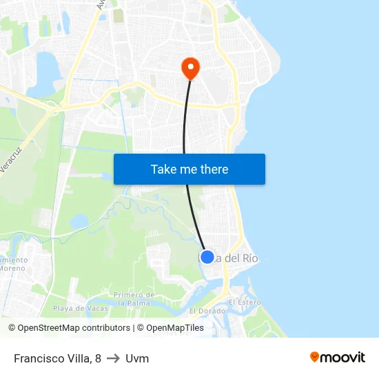 Francisco Villa, 8 to Uvm map