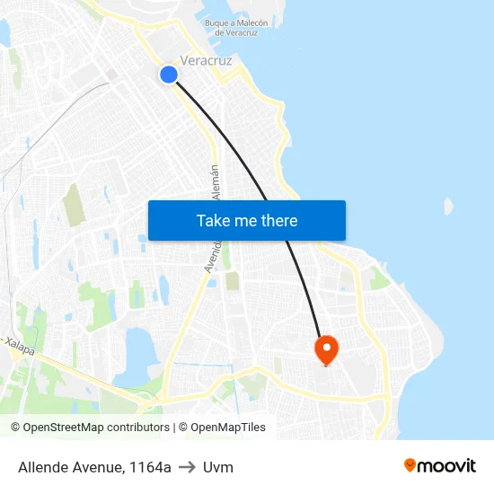 Allende Avenue, 1164a to Uvm map