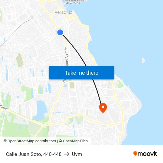 Calle Juan Soto, 440-448 to Uvm map