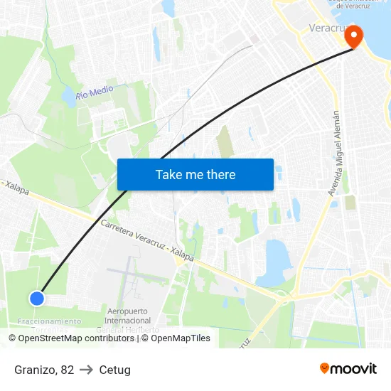 Granizo, 82 to Cetug map