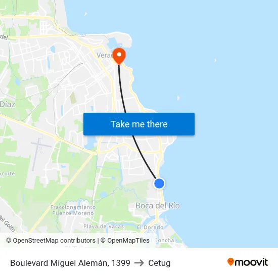 Boulevard Miguel Alemán, 1399 to Cetug map