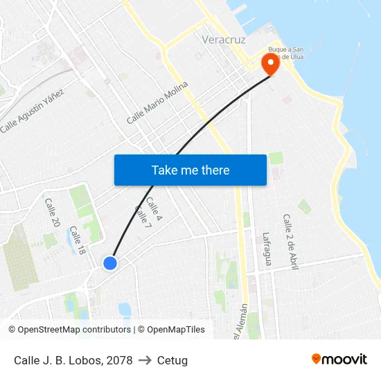 Calle J. B. Lobos, 2078 to Cetug map