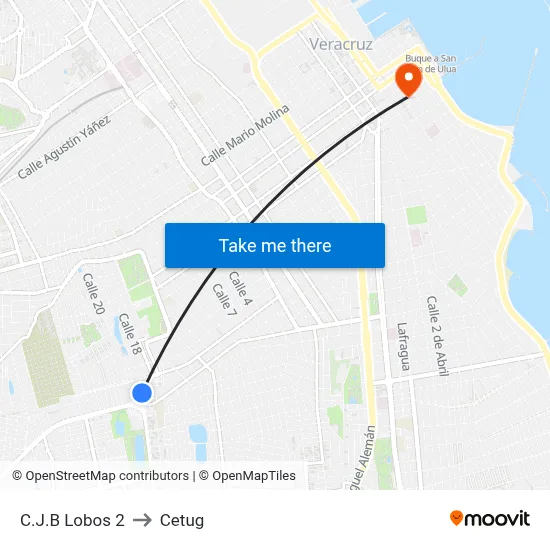 C.J.B Lobos 2 to Cetug map