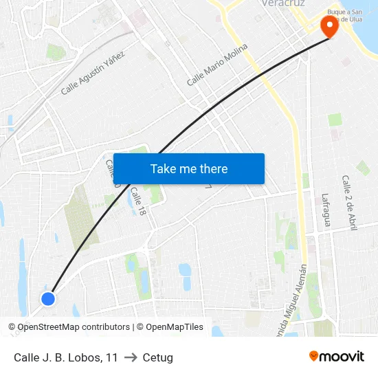 Calle J. B. Lobos, 11 to Cetug map