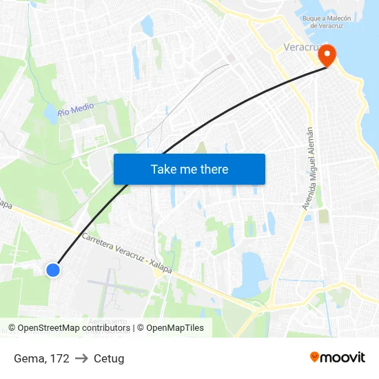 Gema, 172 to Cetug map