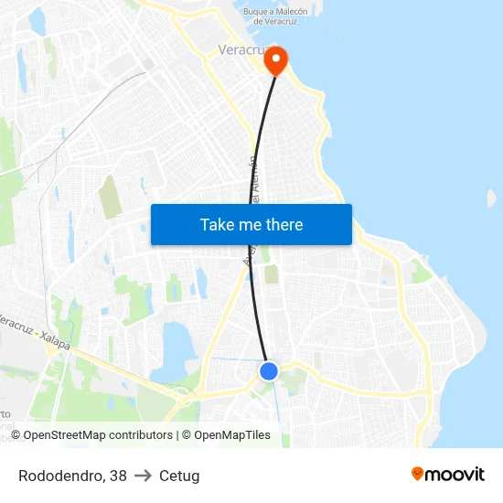 Rododendro, 38 to Cetug map