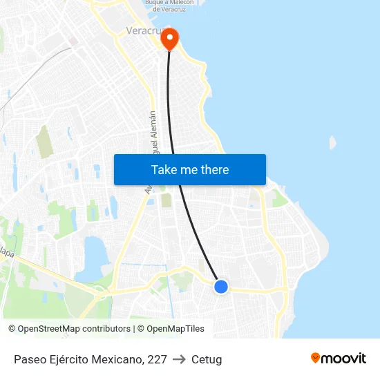 Paseo Ejército Mexicano, 227 to Cetug map