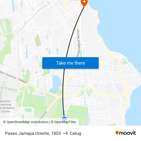Paseo Jamapa Oriente, 1803 to Cetug map