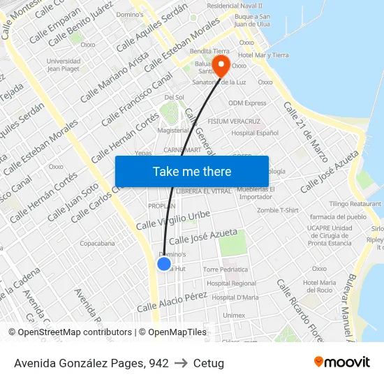 Avenida González Pages, 942 to Cetug map