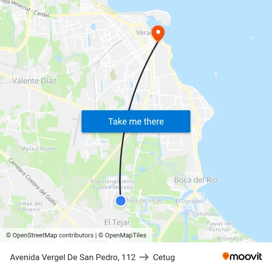 Avenida Vergel De San Pedro, 112 to Cetug map