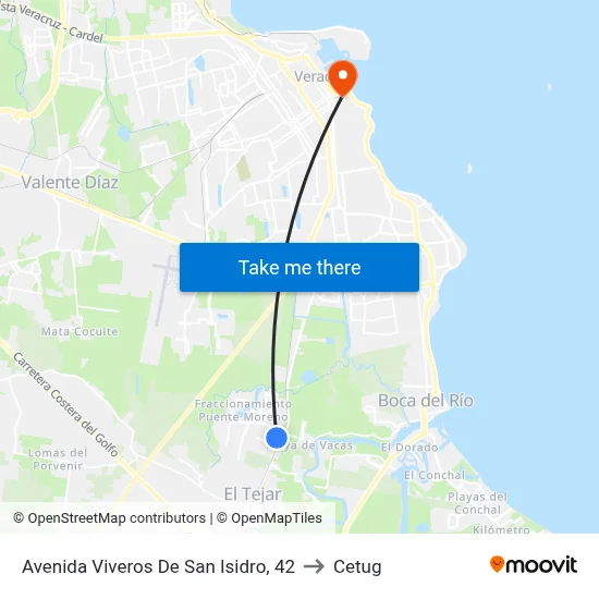 Avenida Viveros De San Isidro, 42 to Cetug map