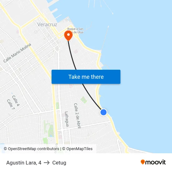 Agustín Lara, 4 to Cetug map