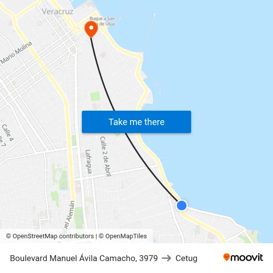 Boulevard Manuel Ávila Camacho, 3979 to Cetug map