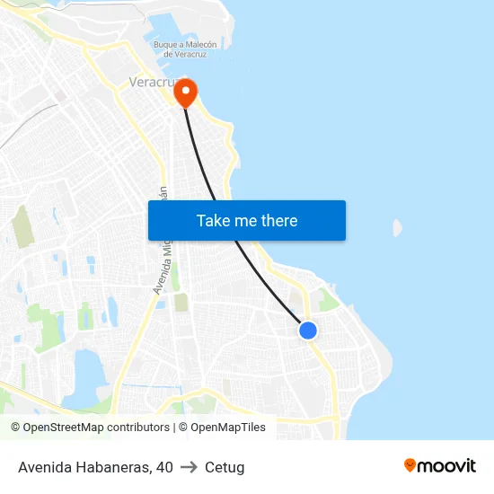 Avenida Habaneras, 40 to Cetug map