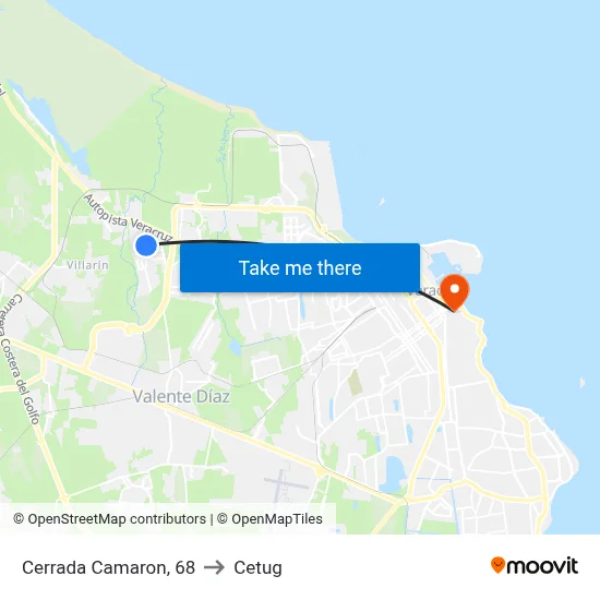 Cerrada Camaron, 68 to Cetug map