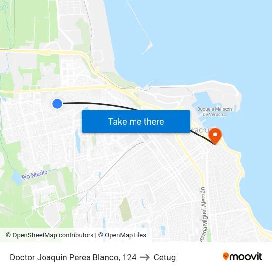 Doctor Joaquin Perea Blanco, 124 to Cetug map