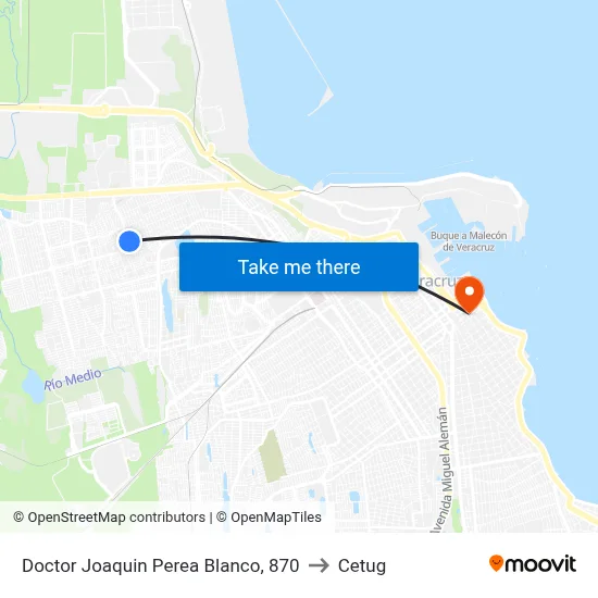 Doctor Joaquin Perea Blanco, 870 to Cetug map