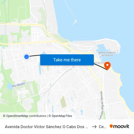 Avenida Doctor Víctor Sánchez O Cabo Dos Bahías, 1166 to Cetug map