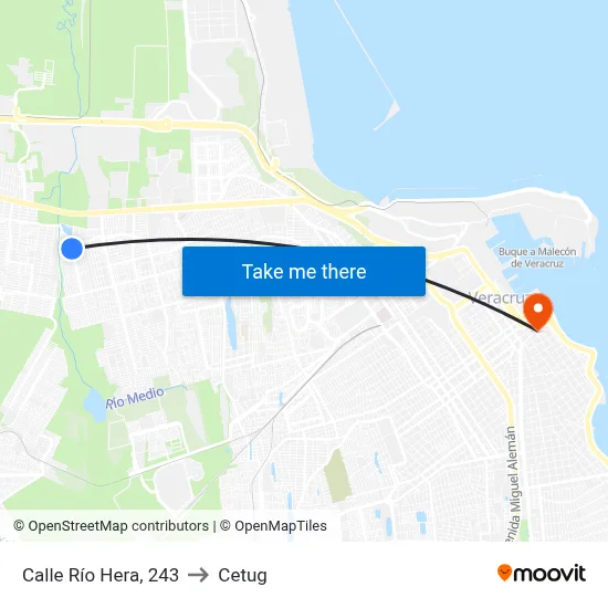 Calle Río Hera, 243 to Cetug map