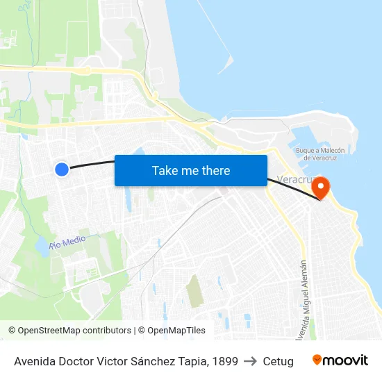 Avenida Doctor Victor Sánchez Tapia, 1899 to Cetug map