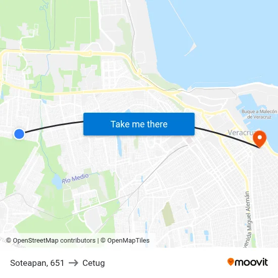 Soteapan, 651 to Cetug map