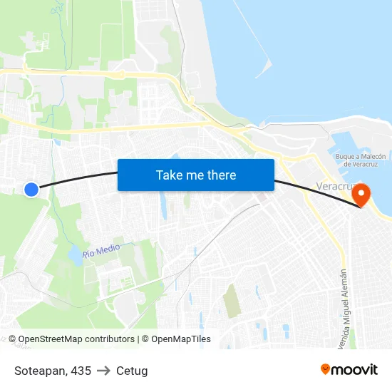 Soteapan, 435 to Cetug map