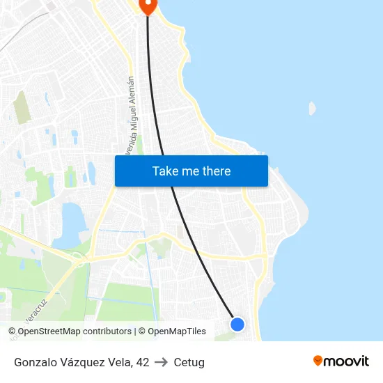 Gonzalo Vázquez Vela, 42 to Cetug map