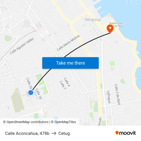 Calle Aconcahua, 478b to Cetug map