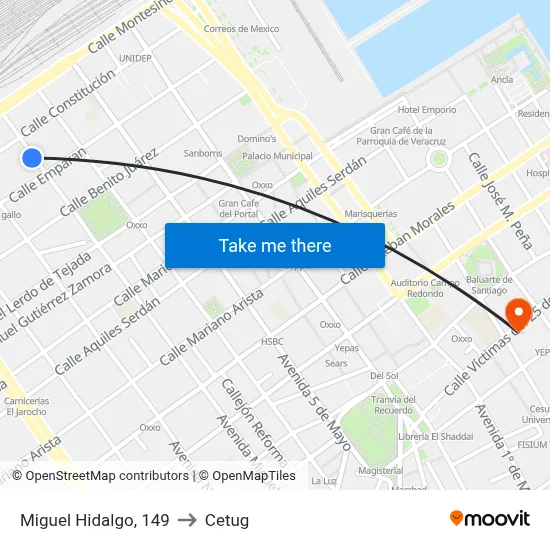 Miguel Hidalgo, 149 to Cetug map