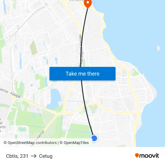 Cbtis, 231 to Cetug map