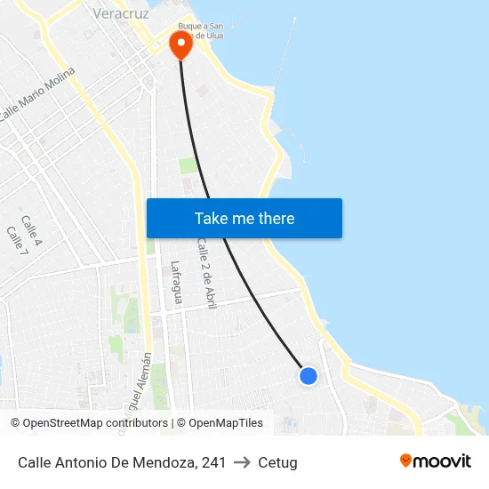 Calle Antonio De Mendoza, 241 to Cetug map