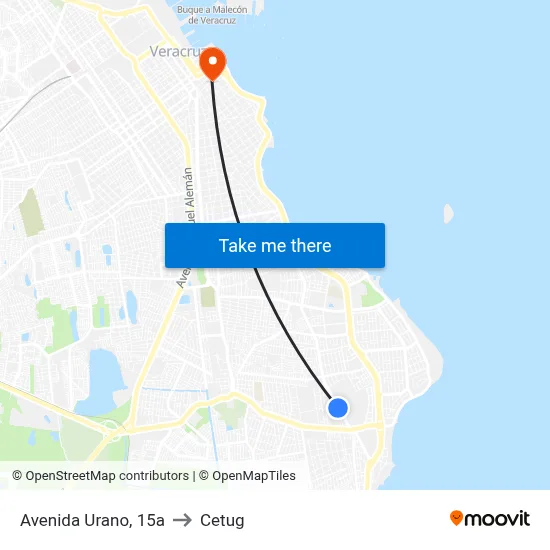 Avenida Urano, 15a to Cetug map