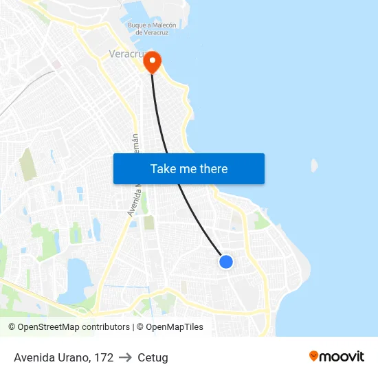 Avenida Urano, 172 to Cetug map