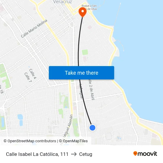 Calle Isabel La Católica, 111 to Cetug map